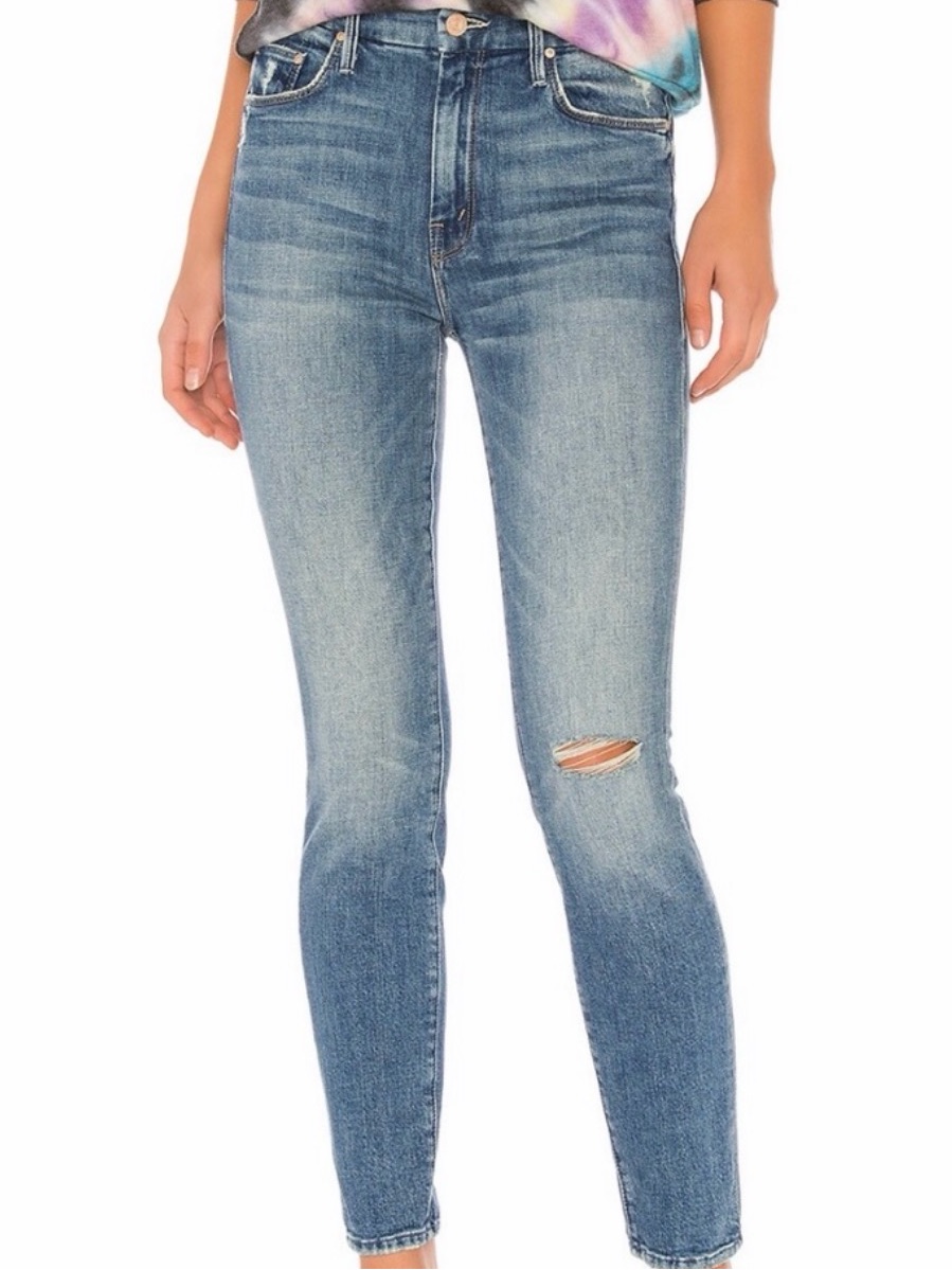 Mother Denim Hi-Rise "Looker Ankle" Jeans, Popism Wash, Size 32* See Note